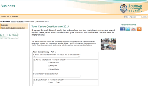 town centre improvement poll